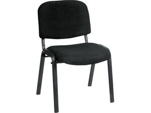 Καρέκλα Επισκέπτη SIGMA Στοιβαζόμενη, Μέταλλο Βαφή Μαύρο, Ύφασμα Μαύρο [Ε-00023011] ΕΟ550,18W (1 τεμάχιο) (Μαύρο)
